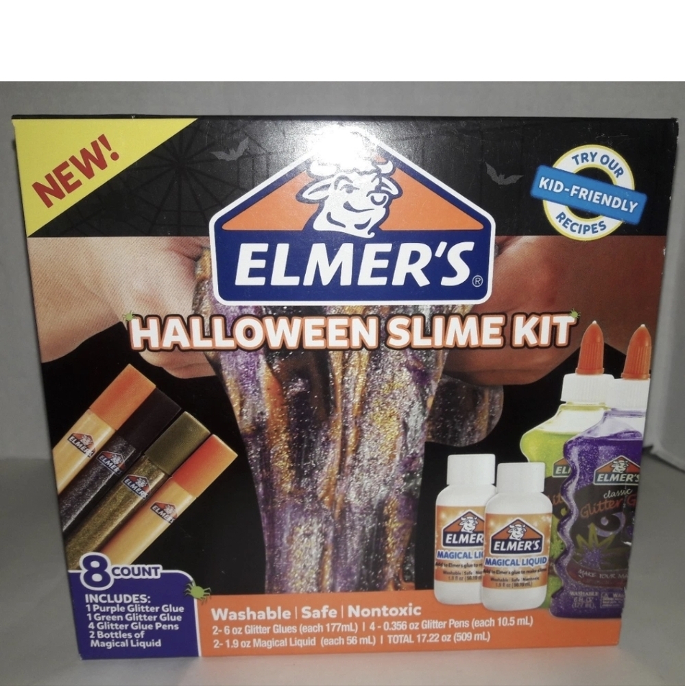 Elmer's Halloween Slime Kit Glitter Glue NEW
